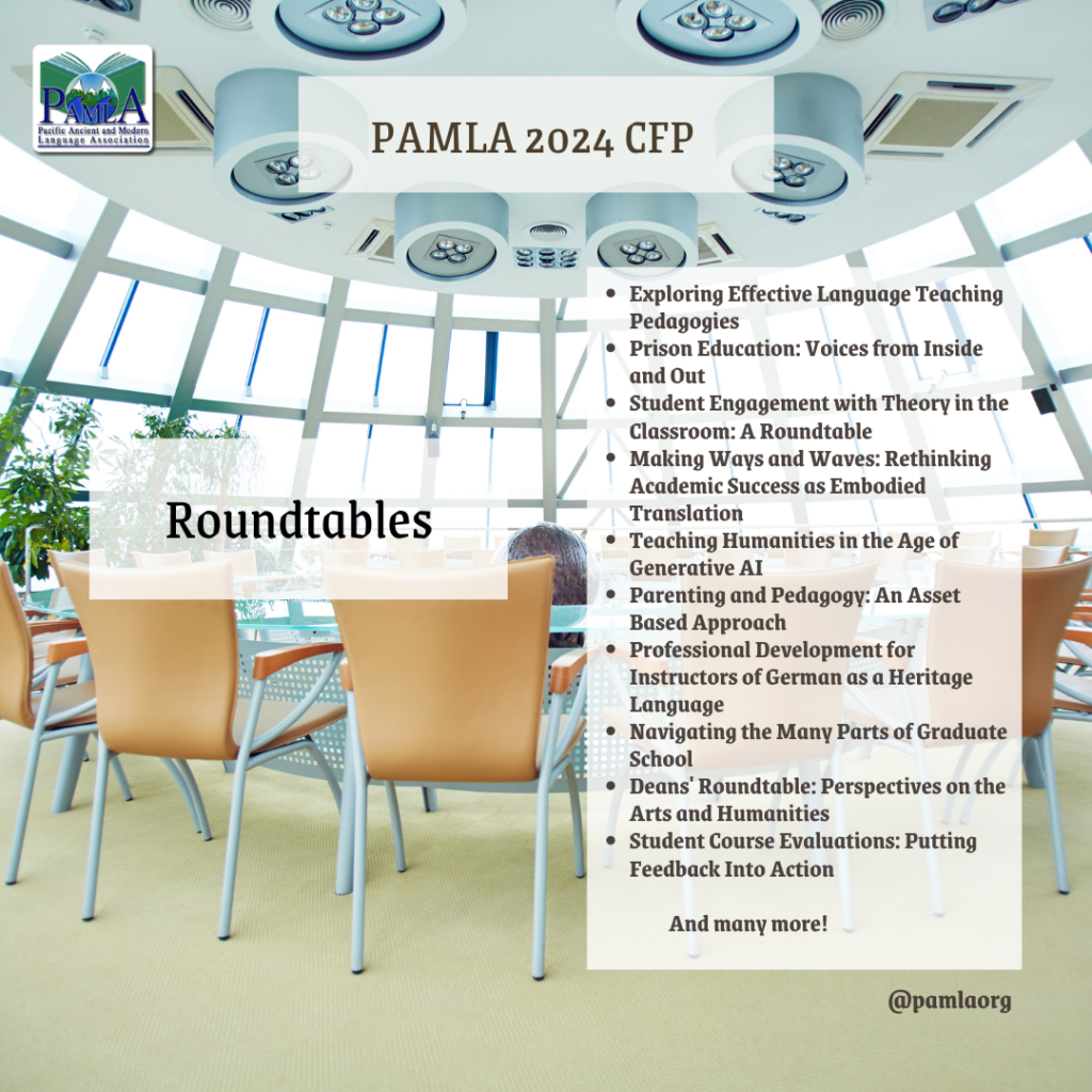 PAMLA 2024 CFP: Roundtables